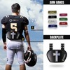 O Shield Golden Cross Chrome Football Back Plate, Lower Back