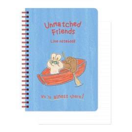 Monolike Unmatched Friends A5 Line Spiral Notebook, Red boat - Hardcover 5.83 x 8.27inch 128 Page,120GSM Thick paper