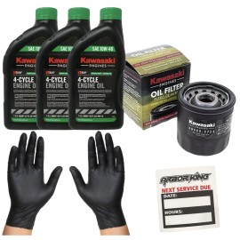 Kawasaki 10W40 Oil Change Kit in Colder Climates for Kawasaki FX820V Oil, Filter, Decal