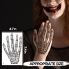 4-Sheet 3D Skeleton Hand Temporary Tattoos - Dual Left &
