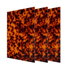 Tortoise Shell Cast Acrylic Sheets 1/8 Thick Acrylic Leopard Pattern Opaque Plastic Panels for Laser Cutting Crafting DIY Home/Festival Decore (3, Tortoise, 8x12inch)