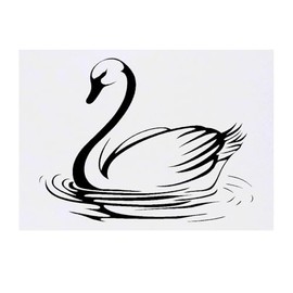 Azeeda 'Einfacher Schwan' Temporäres Tattoo - Hautfreundlicher & Ungiftiger Abziehbild · Wasserfest (TO00080547)