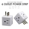 Multi Plug Outlet Extender, Vsanstar 3 Prong Wall Tap 4