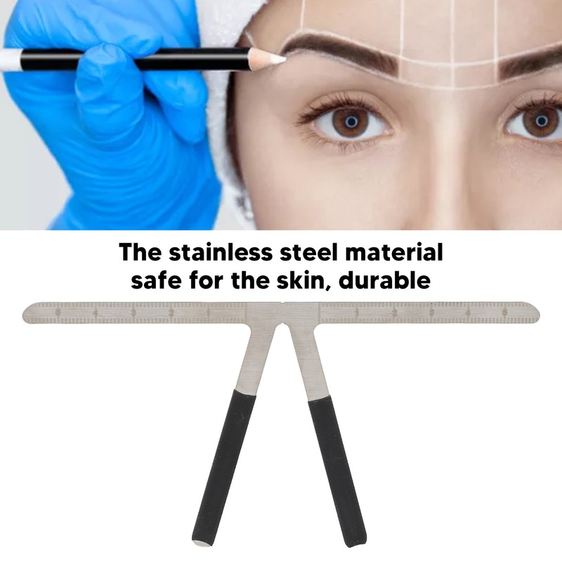 Eyebrow Mapping Kit Ruler Mapping String Pigment Brush Set for