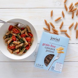 Jovial Grain-Free Cassava Penne Rigate | Cassava Pasta | Paleo Pasta | Grain-Free | Certified Gluten-Free | 100% Organic Pasta | USDA Certified Organic | Non-GMO | High-Fiber | 8 oz (3 pack)