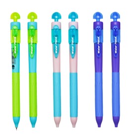 Maydahui 6 Pcs Funny Water Pistol Pens Novelty Summer Water Gun Spray Water Pen Twistable Gel Pens 0.5mm ST Nib Black Ink for Sudents Water Party Favors School Classroom Office Supplies
