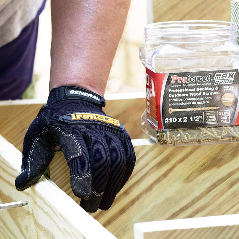 Proferred MAX Drive Professional Decking & Outdoors Wood Screws, Bronze