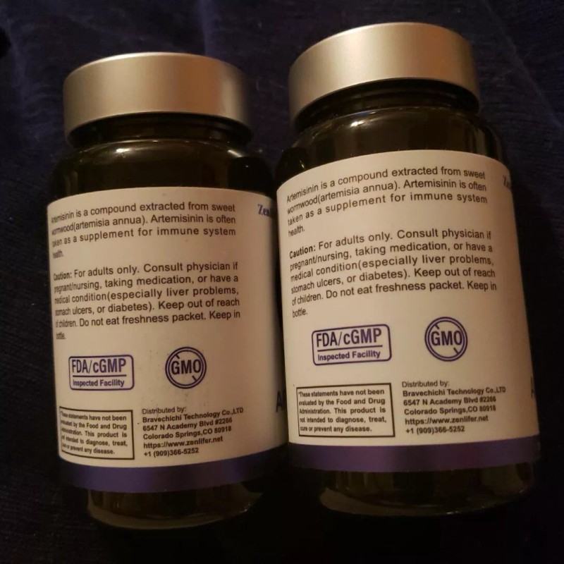 Zenlifer Artemisinin Supplement 600Mg Immune Support 2 pack 240 Capsules