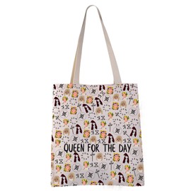 Midsommar Queen For The Day Canvas Tote Bag Dani Flower Crown Dress Gift May Queen Gift (QUEEN FOR tote CA)