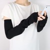 Prodigal Women's 100% Washable Silk Arm Cover, Long Length, Black