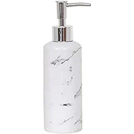 MSV Toscana Liquid Soap Dispenser Capacity 6 x 6 x 19 cm - White Marble
