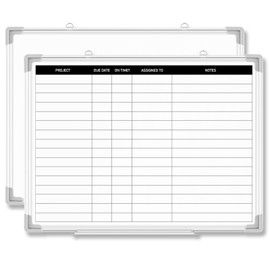 Lincia 24 x18 Project Planning Board Aluminum Frame Dry Erase Board with Lines, Wall-Mounted Whiteboard for Scheduling, to Do Lists & Weekly Planning, Reusable Office Calendar for Home & Work