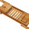 LEGENDARY-YES Bathtub Rack Bamboo Shelf Shower Tub Book Reading Tray
