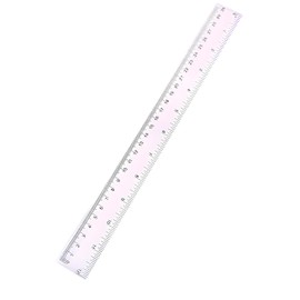3pcs Rulers, Plastic 12-Inch Long Ruler, Clear Construction-Ruler with Centimeters and Inches, Dual-Sided Measuring Tool