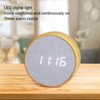 Digital Alarm Clock Round LED Voice Control Brightness Adjustable 12h