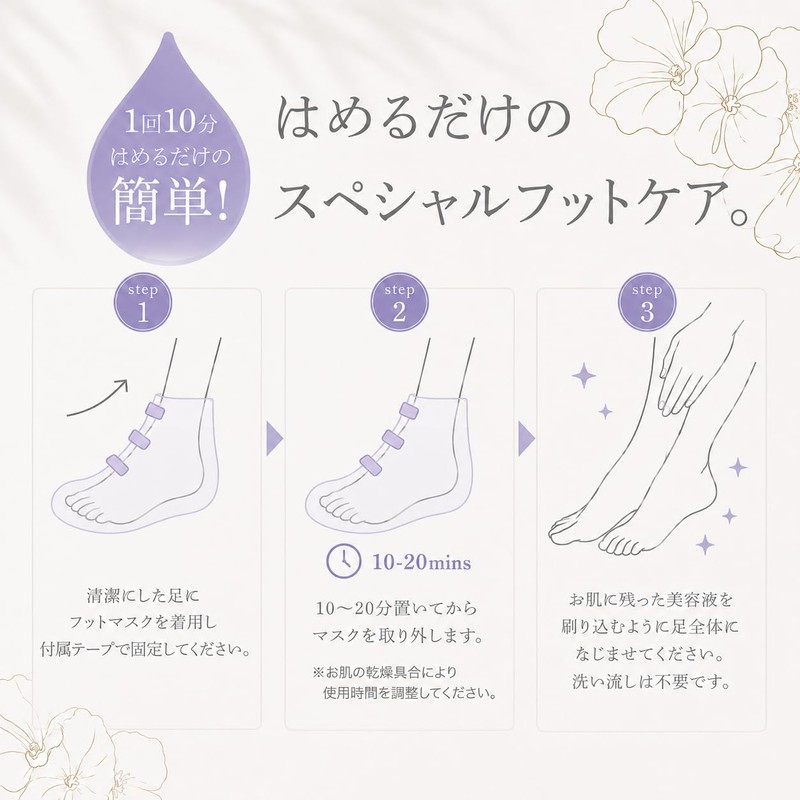 SPAHADA Foot Mask FOOT MASK 1.0 fl oz (30 ml),