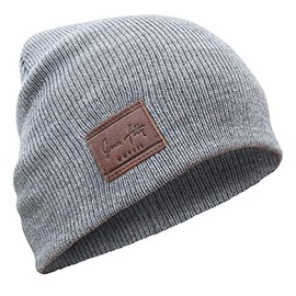Grace Folly Knit Beanie Hat Cap for Men or Women (Light Grey)