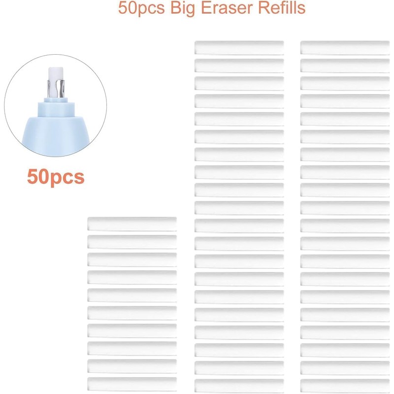 50pcs White Rubber Erasers Refills Erasers Refill Erasers Perfect for