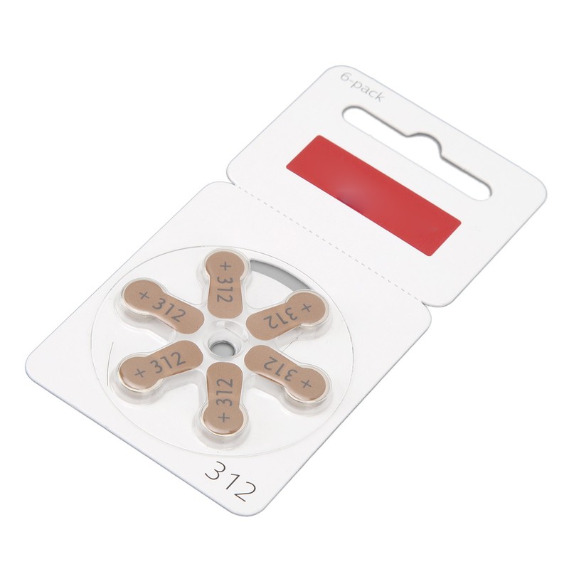 60pcs 312 Sound Aid Button Battery Long Lasting BTE Sound