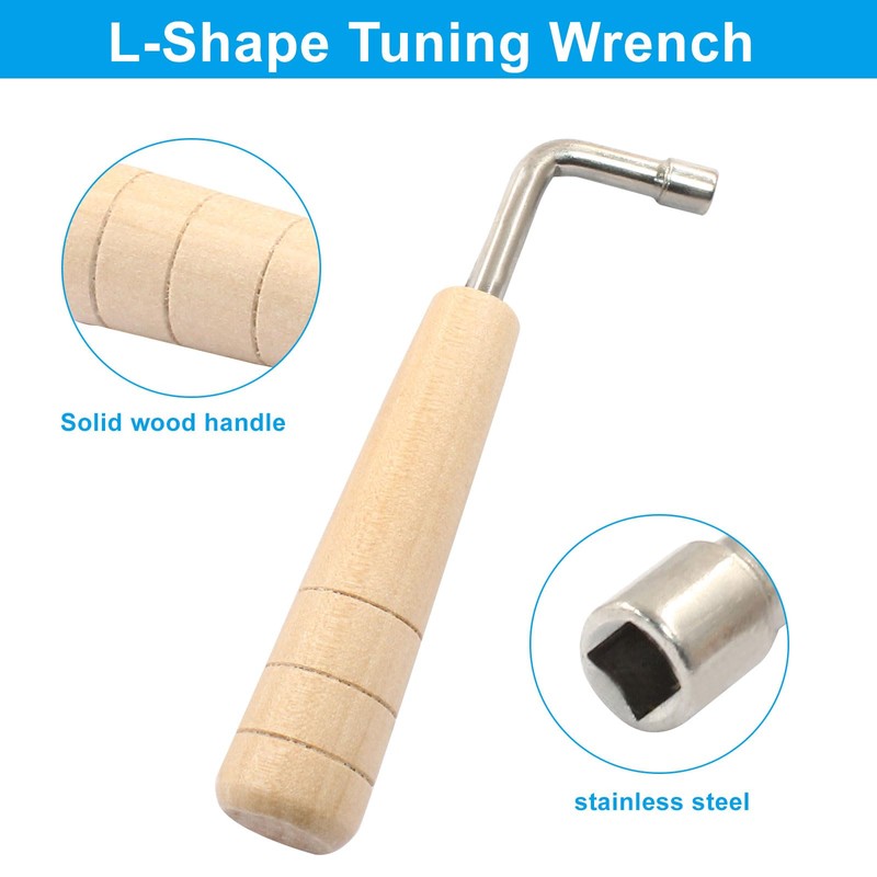 Piutouyar L-Shape Tuning Wrench, Professional Universal Tuning Tool Adjustment Harp