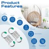 2Pack Premium Porch Swing Springs (Silver Small),1300lb Heavy Duty Springs,