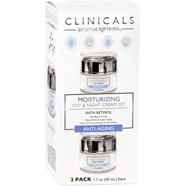 SpaScriptions- Clinicals - Crema hidratante de día y de noche con retinol - Paquete de 2 (1,7 oz)