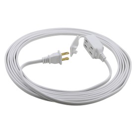 Prime EC660612 12-Foot 16/2 SPT-2 3-Outlet Indoor Cord, White