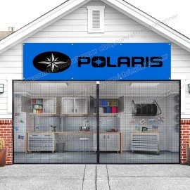 ENMOON Polaris Snowmobile Banner 2x8 FT Racing Car Show Flags Garage Shop Wall Decor US