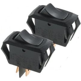 Carling Technologies Curvette Rocker Switch RA901-RB-B-0-N | SPST ON-None-Off | 10A 250VAC / 16A 125VAC | Pack of 2