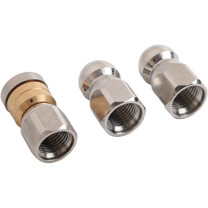 Boquilla para Desatascar Tuberías 1/4 NPT de Acero Inoxidable Hasta