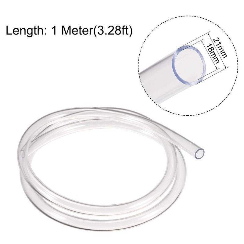 sourcing map PVC Clear Vinyl Tubing, Plastic Flexible Water Pipe
