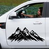 Mountain Decals for Walls - Black Mountain Vinyl - Black