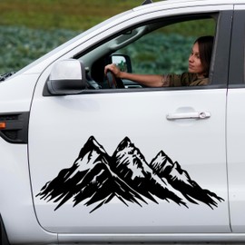 Mountain Decals for Walls - Black Mountain Vinyl - Black Mountain Decal - Car Decal Mountain - Mountains Bumper Stickers - Mountain Life Sticker