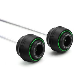 LLIDFONK For Kawasaki Z900 Z900RS Z900SE Z 900 RS SE 2019-2025 Accessories Motorcycle Front Wheel Rear Wheel Fork Axle Fork Crash Protector Pad (Green)