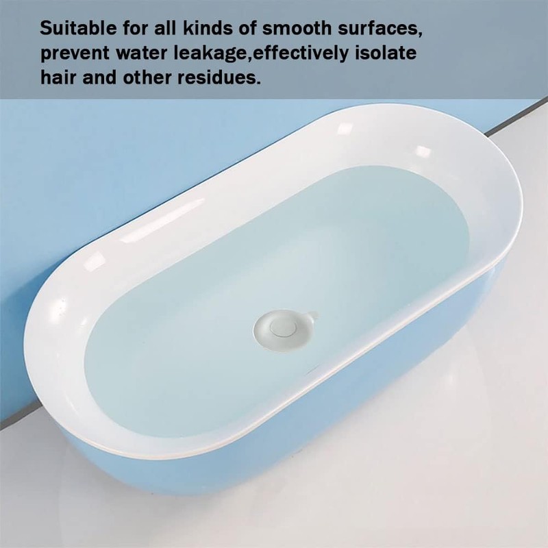 2Pcs Silicone Bathtub Stopper,Universal Sink Plug Bathtub Drain Stopper for