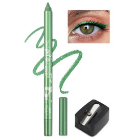 Jutqut Matte Gel Eyeliner, Green Waterproof Eye Pencil, Waterproof Long Lasting Liner Stick, Eyeliner Pen Smudge-proof Tattoo, Cream Smooth Metallic Eyeshadow Pen, Waterproof Eyeliner for Women