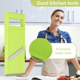 Cortador de verduras, rebanador manual para cocina, rebanador de mano, para alimentos, verduras, rebanador de freír francés y cortador de patatas fritas