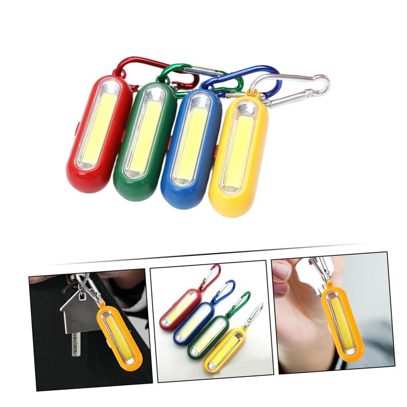 Operitacx 4Pcs Keychain Flashlight Portable LED Keychain Flashlight for Outdoor