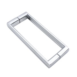 KEABATH 1PC Solid zinc Alloy Shower Square Glass Door Handle 143-145mm Hole to Hole Center 156mm Long Heavy Duty Shower Door Handle Suitable for Shower Enclosure Shower Room Shower Cabin