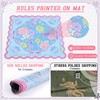 Soulchen Blue and Pink Scalloped Flower American Mahjong Mat Table