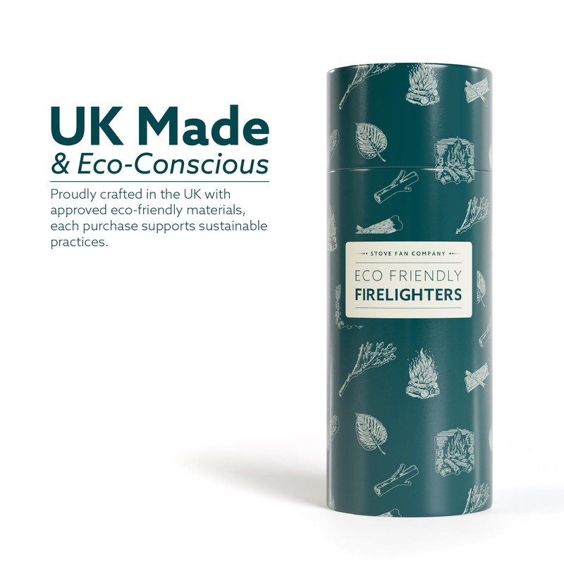 Sustainable Eco-Friendly Firelighters - Long-Lasting, Odourless & Reliable. All Natural