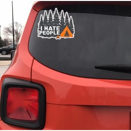 I Hate People – Funny Sarcastic 5-Inch Waterproof Vinyl Decal Sticker for Cars, Laptops, Water Bottles, Helmets, Notebooks, Guitars, Trucks, Windows, Bikes & Skateboards