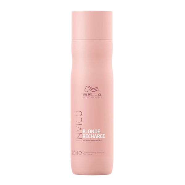 WELLA PROFESSIONALS Invigo Blonde Recharge Cool Blonde Shampoo, Refresh and Maintain Blonde Color, Rid Brassiness, 10.1oz