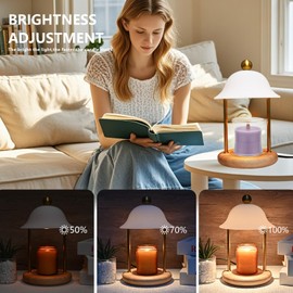 ASAWASA Candle Warmer Lamp with Timer and Dimmable, Vintage Electric Candle Warmer for Jar Candles，Gifts for Women Mom Christmas Birthday Thanksgiving