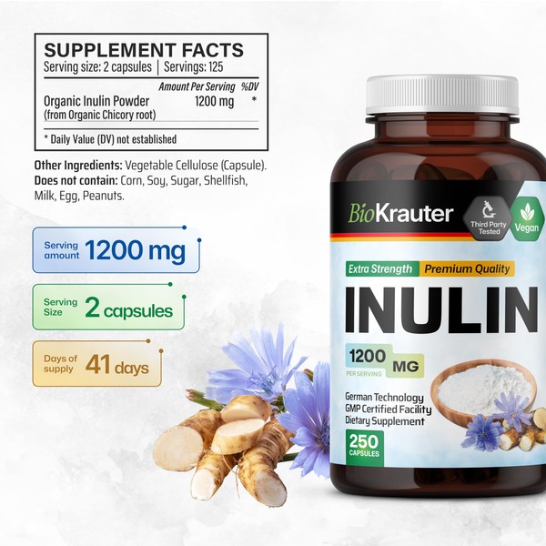 BIO KRAUTER BIO KRAUTER Inulin Powder Capsules - 1200 mg