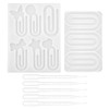 2pcs Paperclip Bookmark Mold, 9-Cavity Silicone White Resin Bookmark Molds