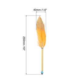 PATIKIL Feather Ballpoint Pen, 0.5mm Fluffy Vintage Ink Quill Pen Refined Plated Rod Quill Pen for Office Supplies Calligraphy Writing Signature Guest Wedding Gift, Orange