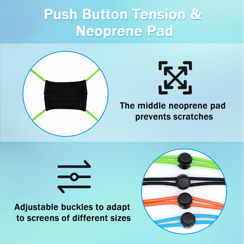 2PCS Thickened Fishing Finder Cover Straps, Adjustable Fish Finder Bungee