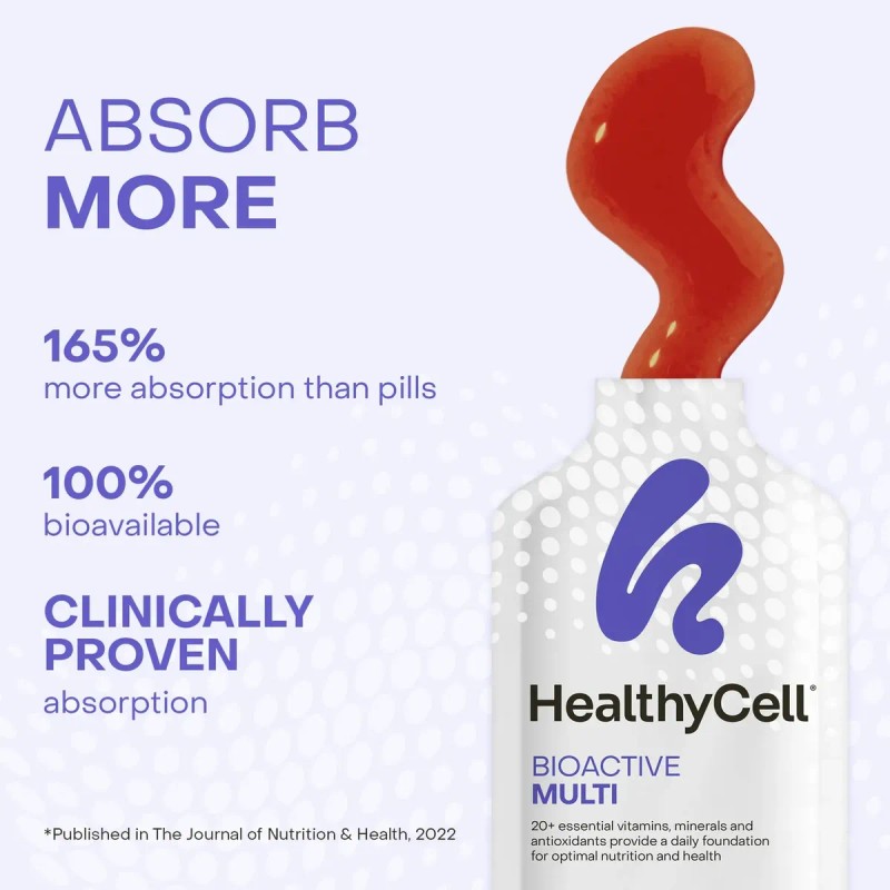 Líquido Diario Bioactivo Multivitamínico Healthycell, 14 Paq