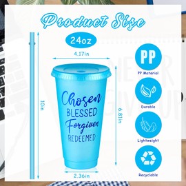 Uiifan 30 Pcs Bulk Appreciation Gifts for Employee Staffs Coworkers 24oz Inspirational Plastic Tumbler with Lid and Straw Reusable Plastic Cups Office School Classroom Christmas Gift(Vibrant Color)